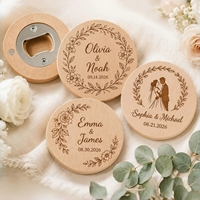Ouvre-bouteille magnétique personnalisé, ouvre-bouteille en bois gravé sur mesure, cadeaux de mariage pour les invités, cadeau pour les demoiselles d'honneur