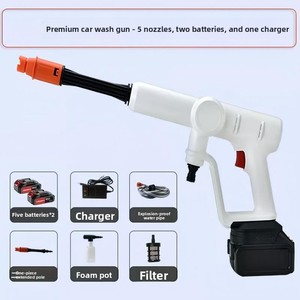 Hidrolavadora Inalámbrica Portátil de 15M con Batería de Litio de Alta Presión, Pistola de Agua con Boquilla 6 en 1 para Limpieza de Autos, Jardines y Hogares - Product Image 5