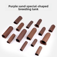 Vente directe usine – Décoration d'aquarium en argile violette Zisha, formes personnalisées, abris de reproduction, dalles de roche, petites tuiles