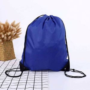 Unisex 210D Polyester <b>Drawstring</b> <b>Backpack</b> Custom Wholesale Sport Gym Yoga Bags with Pull String Wheel Caster Lock Hiking Sports - Product Image 5