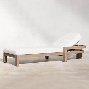 Giá bán buôn ngoài trời bằng gỗ Tếch hồ bơi mặt trời tắm sân thượng bãi biển đồ nội thất phòng chờ ghế với bàn tròn sang trọng phòng chờ ghế - Product Image 5