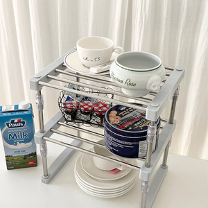 kitchen multipurpose counter <strong>Shelves</strong> <strong>Expandable</strong> Stackable cabinet organizer <strong>shelf</strong> - Product Image 5