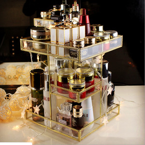 Rotating makeup organizer cosmetics lipsticks perfumes make up cosmetic organizer storage