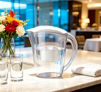 Carafe filtrante à eau anti-PFAS 5 étapes avec échange d'ions – Élimine le plomb, les métaux lourds, le chlore et le calcaire – Pichet de comptoir