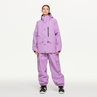 Ensemble de Combinaison de Ski Unisexe pour Adultes, Veste et Pantalon de Ski Alpin Imperméables à Fermeture Éclair, 100% Polyester, Nouvelle Arrivée Transfrontalière