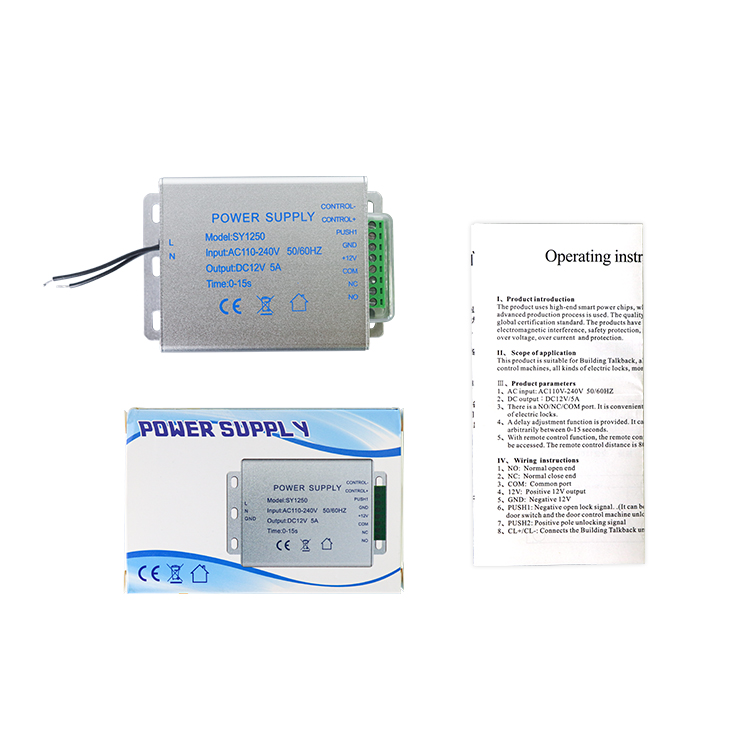 Блок питания постоянного и переменного тока, 12 В, 5 А, блок питания с металлическим корпусом, импульсный источник питания для камеры видеонаблюдения, 9 каналов, 12 В, 24 В, макс. OEM, PSE, Rohs, альтернатива CCC