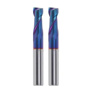 Çimentolu Tungsten karbür endekslenebilir kesiciler düzleştirici 4 flüt Hrc45/Hrc55/Hrc65 kare katı End Mill