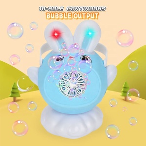 Machine à bulles automatique en forme de dessin animé, jouet pour enfants, 10 trous, souffleur de bulles électrique, <span class=keywords><strong>jeu</strong></span> de bulles d'été avec lumières - Product Image 5
