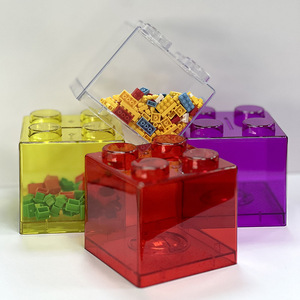 Mealheiro transparente do bloco de construção das crianças de grande capacidade de grande porte com função de armazenamento e retirada do dinheiro - Product Image 5