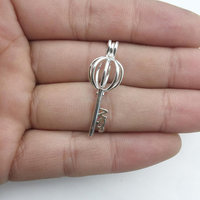 Proveedor Chino de Alibaba, Venta al por Mayor Personalizada de Joyería Creativa de Lujo, Dijes de Moda, Collar con Colgante de Plata de Ley 925 con Perla en Jaula