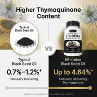 Vente en gros Personnalisable 30 gélules d'huile de nigelle éthiopienne Équilibre naturel Soutien immunitaire Suppléments nutritionnels