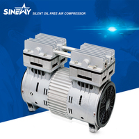 Nouvelle conception avancée d'usine 750W 1 Hp 6 Bar 8 Bar sans huile Piston cylindre compresseur d'air tête de pompe