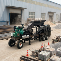 Concasseur à marteaux mobile portable très vendu, capacité de 30 T/H, adapté au broyage de minerai d'or et à la fabrication de sable.
