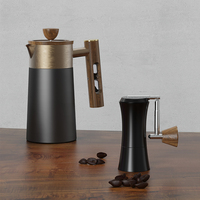 Moulin à café manuel DHPO 30G avec poignée confortable SUS 420 fraise conique poignée pliante corps en métal pour le meulage des haricots ménagers