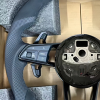 Volant sport personnalisé haut de gamme en cuir, compatible avec Audi A6 C7 A3 A4 B8, modification de voiture