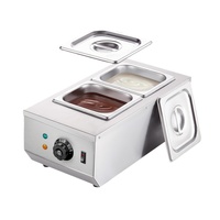 Machine à fondue électrique commerciale double immersion pour la fusion de fromage et de chocolat, idéale pour la transformation alimentaire