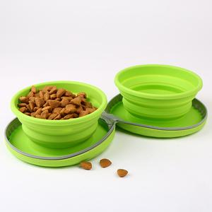 Bol de voyage pliable pour chien en silicone de qualité alimentaire, texture diamantée, 760 ml - Product Image 1