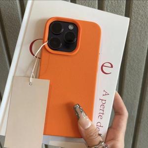 Coque simple de couleur unie à texture de litchi pour iPhone 16/15 Pro, coque souple pour iPhone 14/13/12, style japonais et coréen, antichoc - Product Image 2