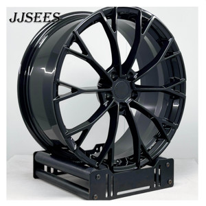 JJSEES 5x120.65 Jantes forgées pour Chevrolet <span class=keywords><strong>Corvette</strong></span> C6 <span class=keywords><strong>C5</strong></span> C7 C8 C4 ZR1 Z06 19 20 21 pouces Jantes en alliage noir Jantes de course - Product Image 2