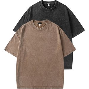 FOXA Men's 2 <b>Pack</b> Acid Wash Cotton <b>T</b>-<b>Shirt</b> Oversized Short Sleeve Summer Casual Basic Tee Unisex Breathable Jersey Top - Product Image 1