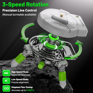 Adaptateur pour niveau laser <span class=keywords><strong>Huepar</strong></span> AT5, base rotative électrique réglable à 360 degrés, réglage de la hauteur, indicateurs lumineux LED - Product Image 2