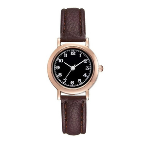 Trendy style women's watch features a thin strap, <b>small</b> dial, and a chic, minimalist design. sophisticated leather strap. - Product Image 2