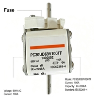 Fusible semi-conducteur PC30UD69V100TF à action rapide, type AR, haute capacité de coupure pour la protection des circuits d'alimentation des onduleurs IGBT