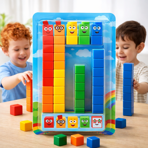 Blocchi da Costruzione con Adesivi Colorati Personalizzati, Giocattolo Promozionale, Piccoli Cubi Impilabili in Plastica, Regalo Educativo per Bambini, Fabbrica OEM EN ASTM CE - Product Image 1