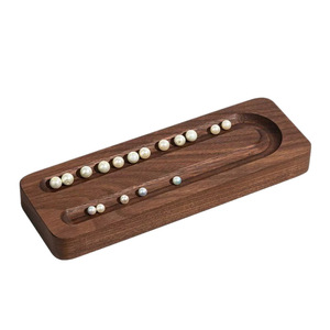 Bandeja de madera de nogal para joyas, para pulseras, collares, almacenamiento de cuentas, herramientas de abalorios DIY, organizador de manualidades de madera maciza - Product Image 5