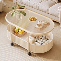 Table d'appoint mobile en verre de luxe léger, chariot de canapé moderne, table de chevet, petite table basse pour petit appartement, mobilier de maison