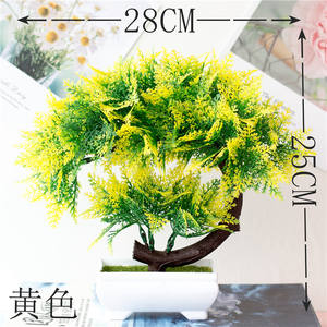 Árbol de plástico artificial bonsái árbol pequeño maceta flor jardín planta Desh arreglo habitación ornamento hogar Mesa Decoración - Product Image 3