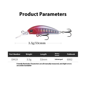 Investissement 3.5g/53mm Long Minnow Leurre En Plastique Faux Appât Submergé Longue Langue <span class=keywords><strong>Plaque</strong></span> pour La Pêche À L'achigan Balançant Natation Posture - Product Image 3