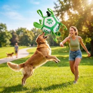 Ballon de jeu interactif en nylon écologique à motif de dessin animé - Utilisation extérieure, résistant aux morsures, pour l'entraînement au <span class=keywords><strong>football</strong></span>, au tirage à la corde et aux jeux aquatiques - Product Image 2