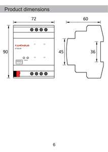 Kanontec KTS0-IR KNX赤外線ゲートウェイシーン機能4 IR伝送チャンネル + 1 IR学習チャンネルABS素材 - Product Image 5