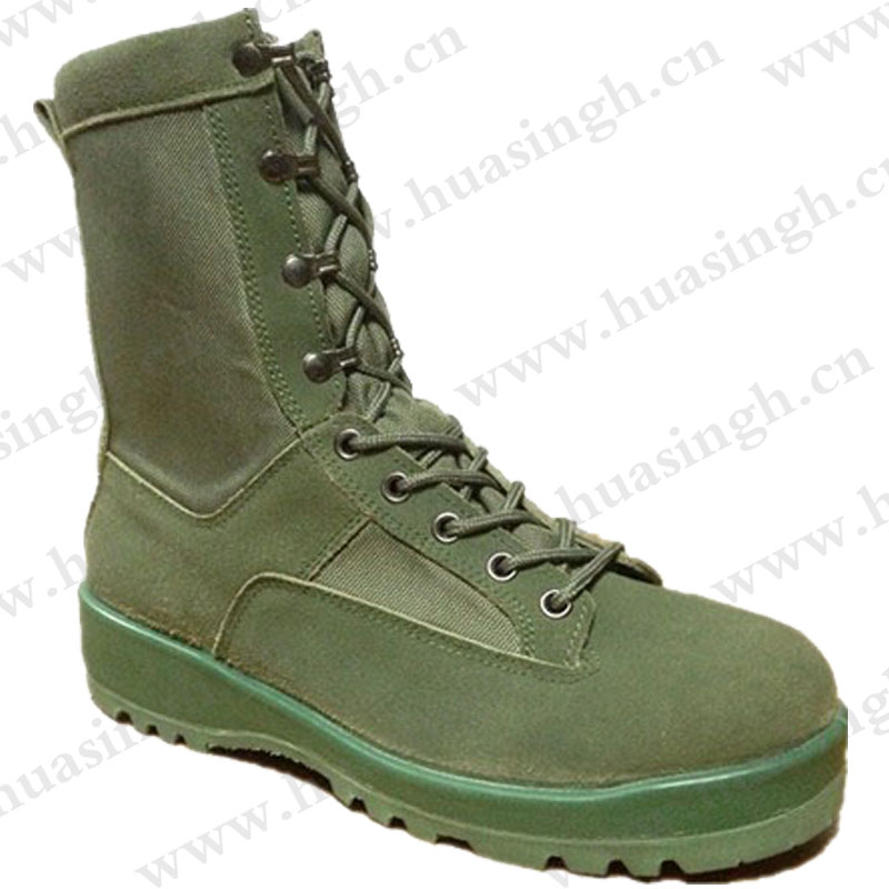 Zh,olive Green Strong Grip Pu+rubber Sole Belleville Combat Boots