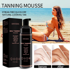 Etiqueta privada Hidratante suave Bronceado Tono de piel profundo Crema de bronceado Sin sol Autobronceador Loción de bronceado Mousse - Product Image 2
