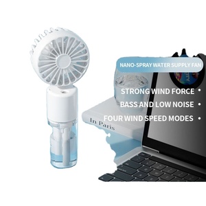 Foldable Nano Ice Fog Rechargeable Handheld Neck Fan, One-Button Hydration Cooling Fan for Hot Weather - Product Image 1