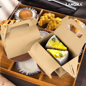 กล่องคราฟท์เป็นมิตรต่อสิ่งแวดล้อมสำหรับไก่<span class=keywords><strong>ทอด</strong></span>พิมพ์โลโก้ได้ตามต้องการเคลือบแบบมีฝาปิดออกแบบบรรจุภัณฑ์สำหรับอาหาร - Product Image 3