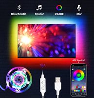 Controlador LED Inteligente con Control Remoto de 24 Teclas y Control por Aplicación, 5V USB WS2812B WS2811 SPI RGB Dream Color, para Tira de Luces LED Direccionables por Píxeles