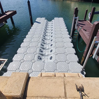 Vente flash : Dock pour jet ski avec rouleaux, blocs de ponton modulaires en plastique, briques flottantes pour quais de bateaux