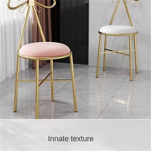 <span class=keywords><strong>Taburete</strong></span> de maquillaje de estilo <span class=keywords><strong>mariposa</strong></span> de lujo, silla de tienda de arte de uñas a la moda, sillas de boda de Metal, taburetes de salón para niñas, princesa - Product Image 4