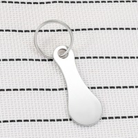 Porte-clés Cadeau Promotionnel à Logo Personnalisé en Acier Inoxydable, Jeton de Caddie de Supermarché Réutilisable