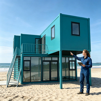Maison conteneur moderne écologique à montage rapide, démontable, de luxe, modulaire, mobile, préfabriquée, pour hôtel ou villa