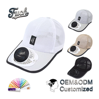 Casquette de baseball OEM personnalisée avec logo, ventilateur solaire USB double charge, respirante et rafraîchissante pour activités extérieures