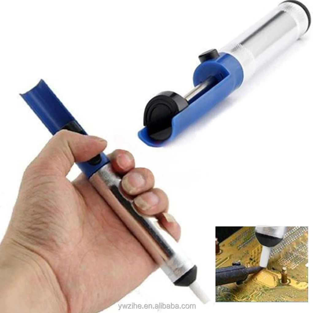 Bomba de desoldar de Metal y aluminio, ventosa de succión de estaño, pluma de eliminación, herramientas de desoldador de soldador al vacío