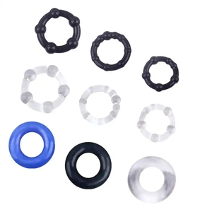 Mainan Seks Pria <span class=keywords><strong>Penis</strong></span> Delay Ejaculation O Beaded TPE Cock <span class=keywords><strong>Ring</strong></span> untuk Pria - Product Image 1