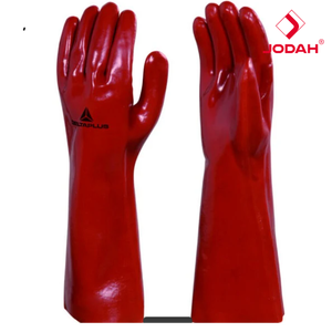 Gants de protection chimique de 40 cm de long, revêtement en PVC PVCC400, doublure en jersey de coton, sécurité du bras, ambidextre - Product Image 2