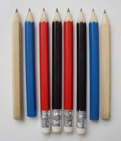 Mini crayon de golf en bois naturel avec gomme, taille courte, ensemble promotionnel pour l'emballage