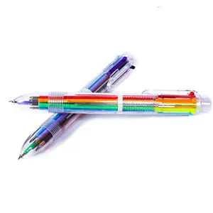 De gros stylos 0.5-Stylos à bille multicolores 6 en 1, 15 pièces, stylo à bille rétractable 6 couleurs 0.5mm, de navette, offre spéciale