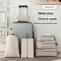 Ensemble de 6 sacs de compression cubiques de style japonais pour le rangement en voyage et la préparation à la maternité - Organisation de valise - Conception polyvalente